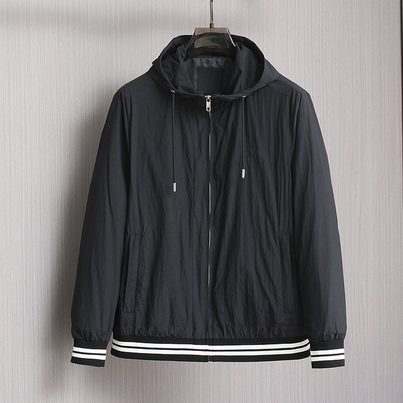 2025 Spring/Summer New Breathable Comfortable Custom Premium Fabric Casual Tailoring Excellent Fit Men's Hooded Jacket