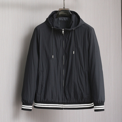 2025 Spring/Summer New Breathable Comfortable Custom Premium Fabric Casual Tailoring Excellent Fit Men's Hooded Jacket