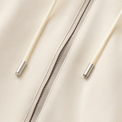 2025 Spring/Summer  Cashmere-Polyester Dense Weave Coats Thread Clean Fit Essential Hooded Jacket