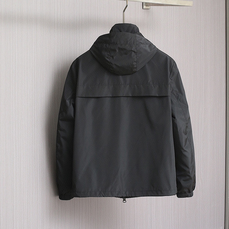 2025 Spring/Summer Imported Lightweight Fiber Fabric Breathable Comfort Minimalist Timeless Design Men's Hooded Jacket Business Casual Trench Coat