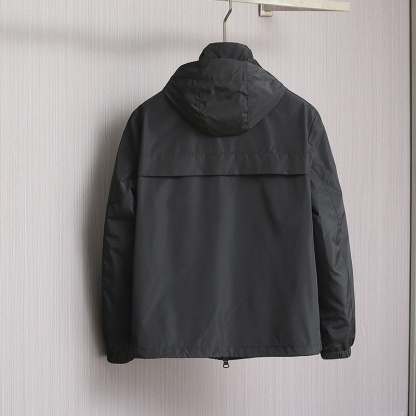 2025 Spring/Summer Imported Lightweight Fiber Fabric Breathable Comfort Minimalist Timeless Design Men's Hooded Jacket Business Casual Trench Coat