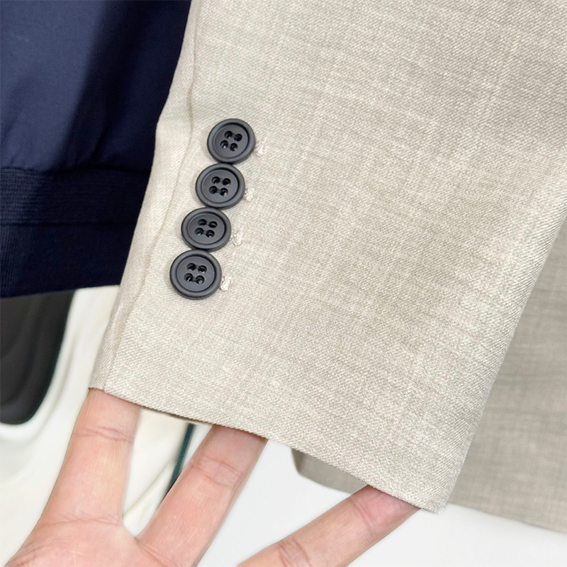 2025 Spring/Summer Luxury Worsted Fabric Premium Tailoring Modern Slim Fit Versatile Elegance Men's Business Casual Blazer