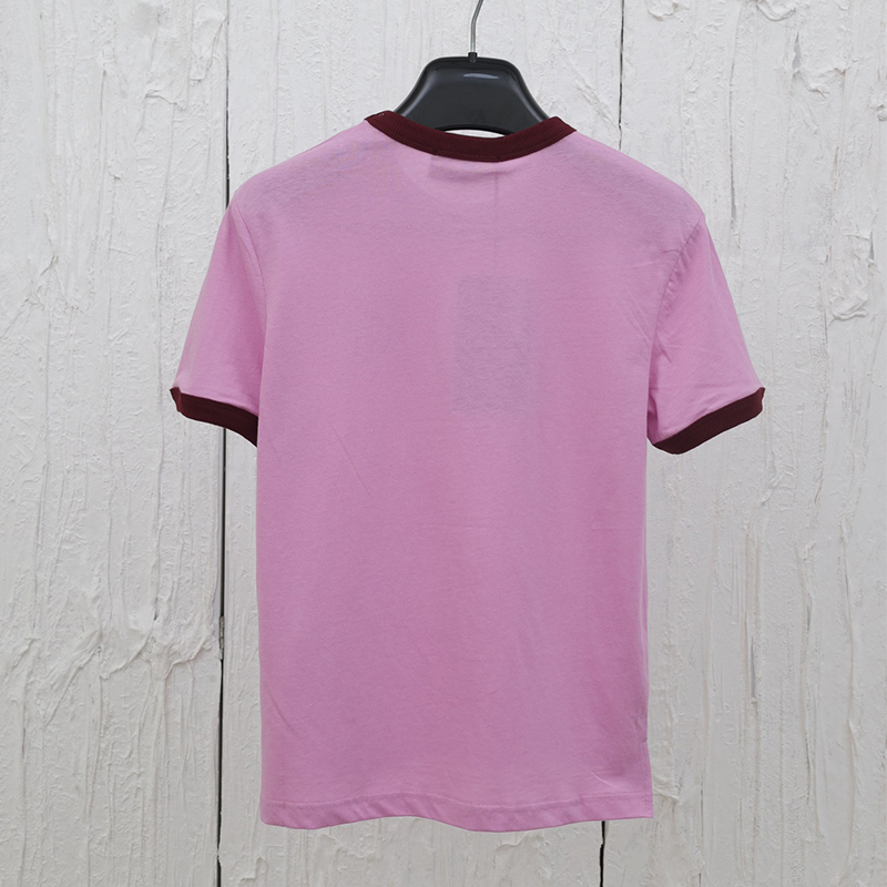 2025 New Fashion Jacquard Fabric, Smooth Soft Comfortable Breathable, Line Design Round Neck Short Sleeve T-Shirt