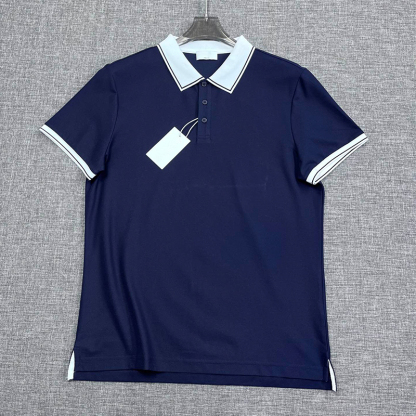 2025 Spring/Summer Custom Woven Fabric/Italian Minimalist Design Triple-Button Breathable Fit Men's Luxury Business Polo Shirt