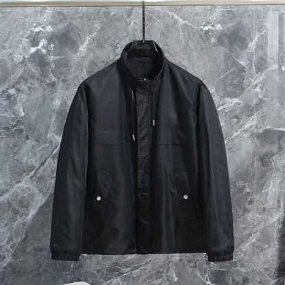 2025 New Eco-Friendly Windproof Waterproof Soft Skin-Friendly Wrinkle-Resistant Structured Business Casual Stand Collar Jacket Outerwear