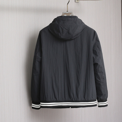 2025 Spring/Summer New Breathable Comfortable Custom Premium Fabric Casual Tailoring Excellent Fit Men's Hooded Jacket