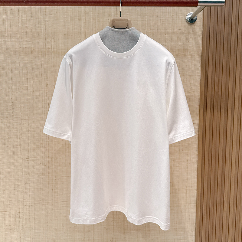 2026 Spring/Summer Horse Leather Patch Short Sleeve T-Shirt – Premium White Men's Tee  Short Description