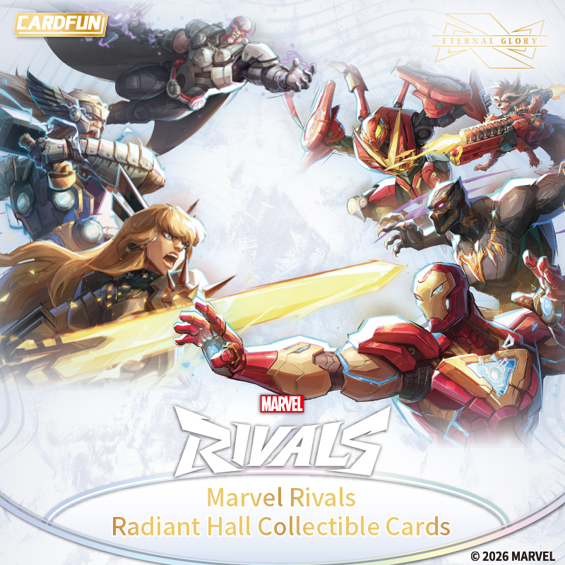 CARDFUN Marvels RIVALS ETERNAL GLORY TRADING CARDS 10 Packs Official Anime TCG CCG Collectable Card Booster Packs