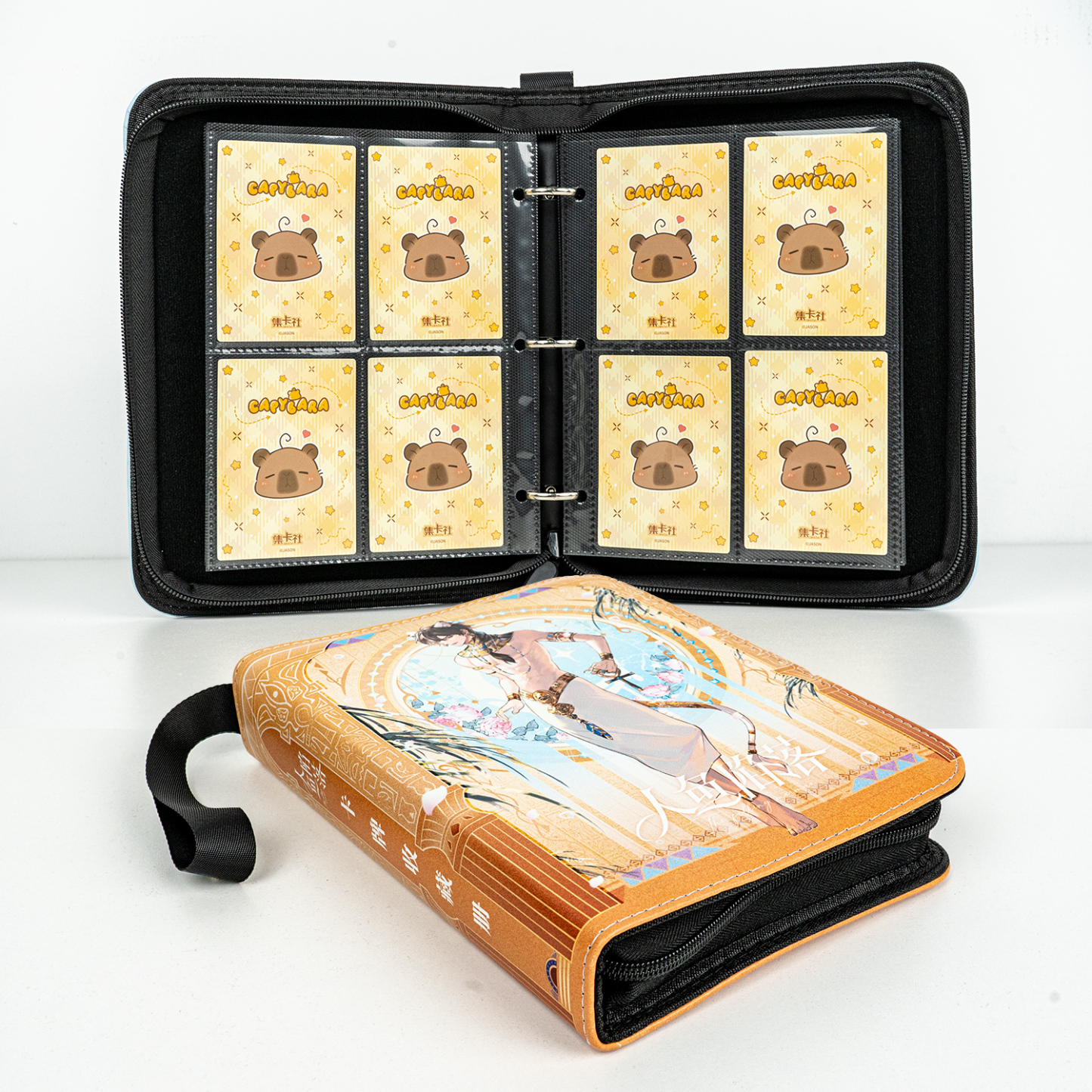 CARDFUN The Falling Merman Collector Card Album 4 Pocket TCG Trading Card Binder PU Leather Cover 160 Pocket Card with Sleeves