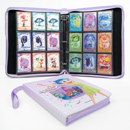 CARDFUN Inside Out2 Collector Card Album 9 Pocket TCG Trading Card Binder PU Leather Cover 360 Pocket Card with Sleeves