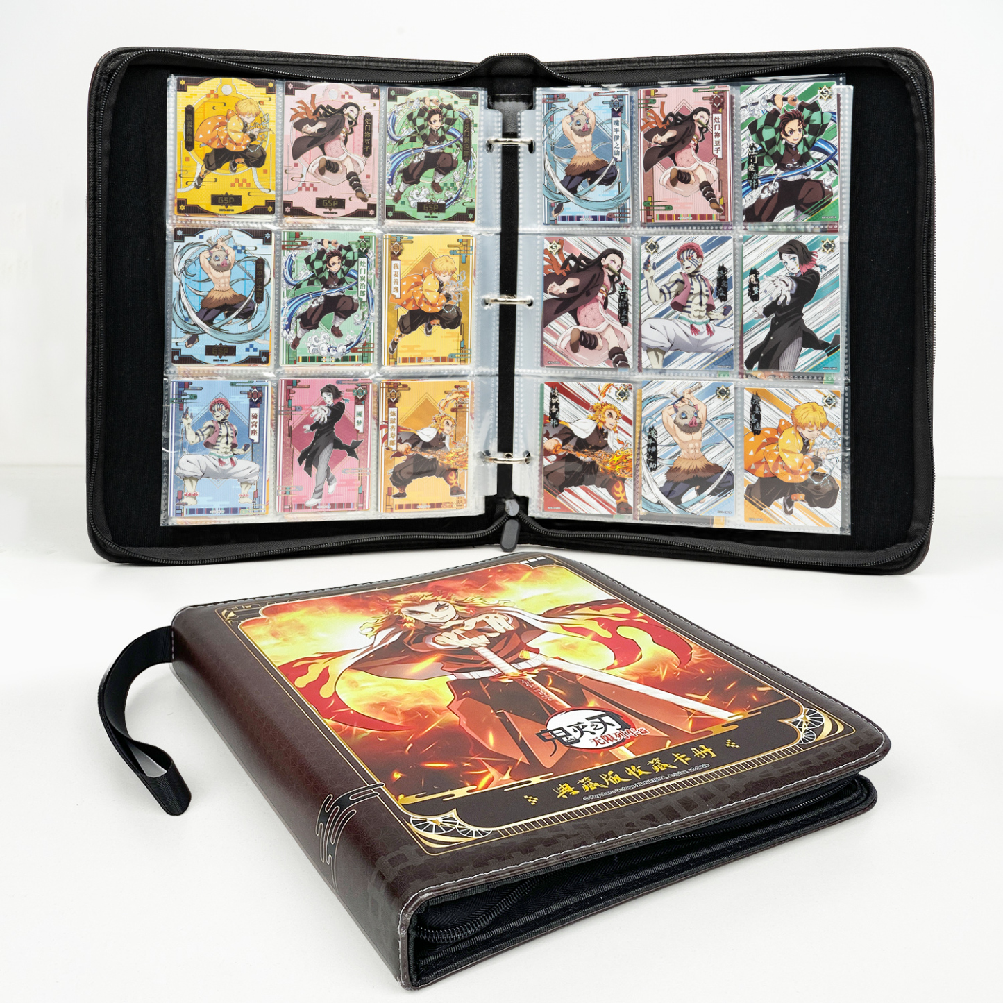 CardFun 9 Pocket Demon Slayer Mugen Train TCG Binder, 360 Double Sided Pocket Card Holder Album with 20 Removable Sleeves, Card Folder Card Album