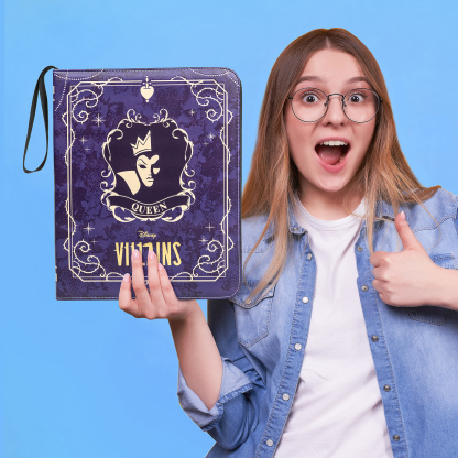 CARDFUN Disney Princess Card Purple Album 9 Pocket Card Binder with Sleeves 360 Double Sided Pocket PU Leather Cover