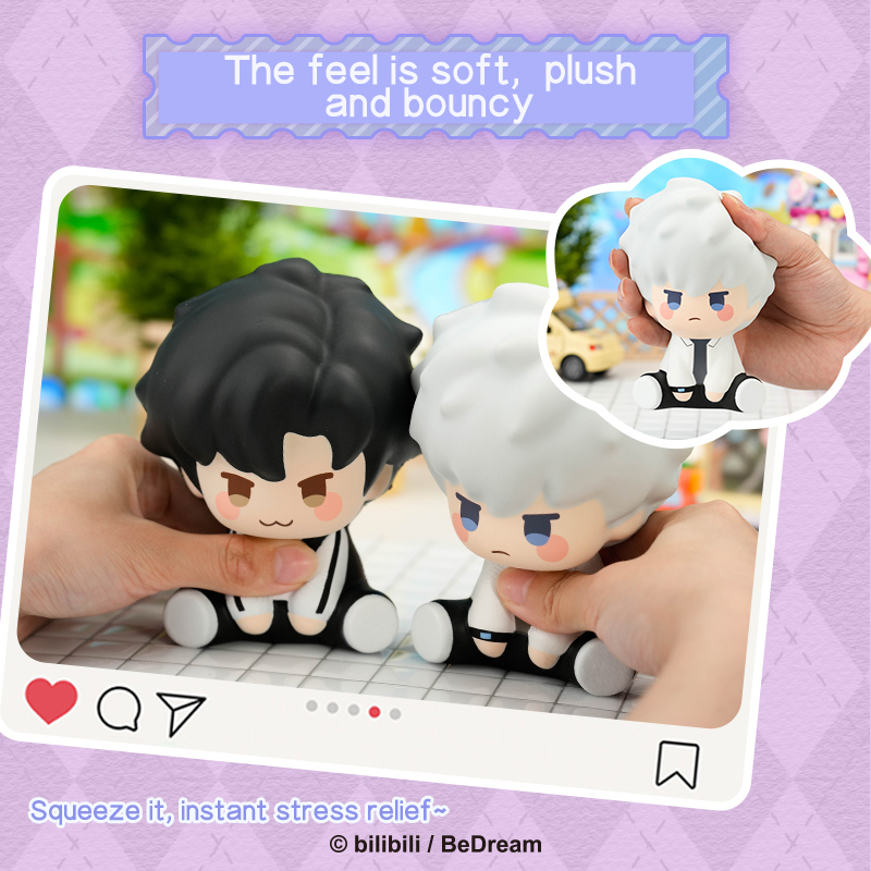 CardFun Link click Cheng Xiaoshi Lu Guang Squishy Toys Anime Cartoon One Pair