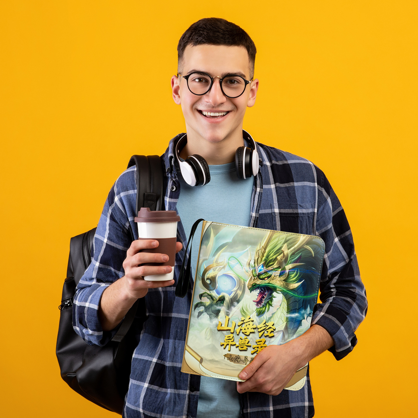 CARDFUN The Classic of Mountains and Rivers Collector Card Album 9 Pocket Trading Card Binder PU Leather Cover 360 Pocket Card