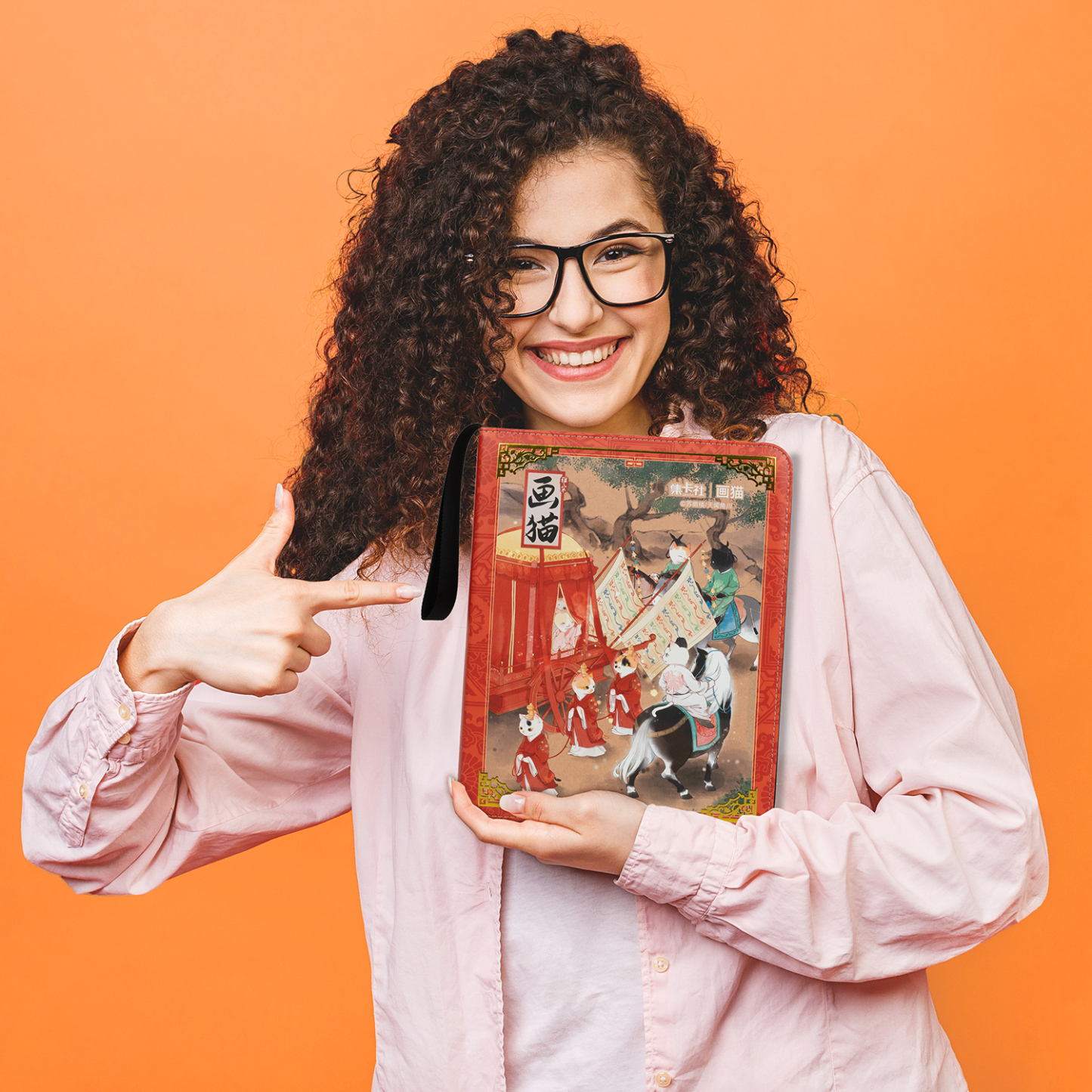 CARDFUN Drawing Cats Collector Card Album 9 Pocket TCG Trading Card Binder PU Leather Cover 360 Pocket Card with Sleeves