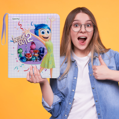 CARDFUN Inside Out2 Collector Card Album 9 Pocket TCG Trading Card Binder PU Leather Cover 360 Pocket Card with Sleeves