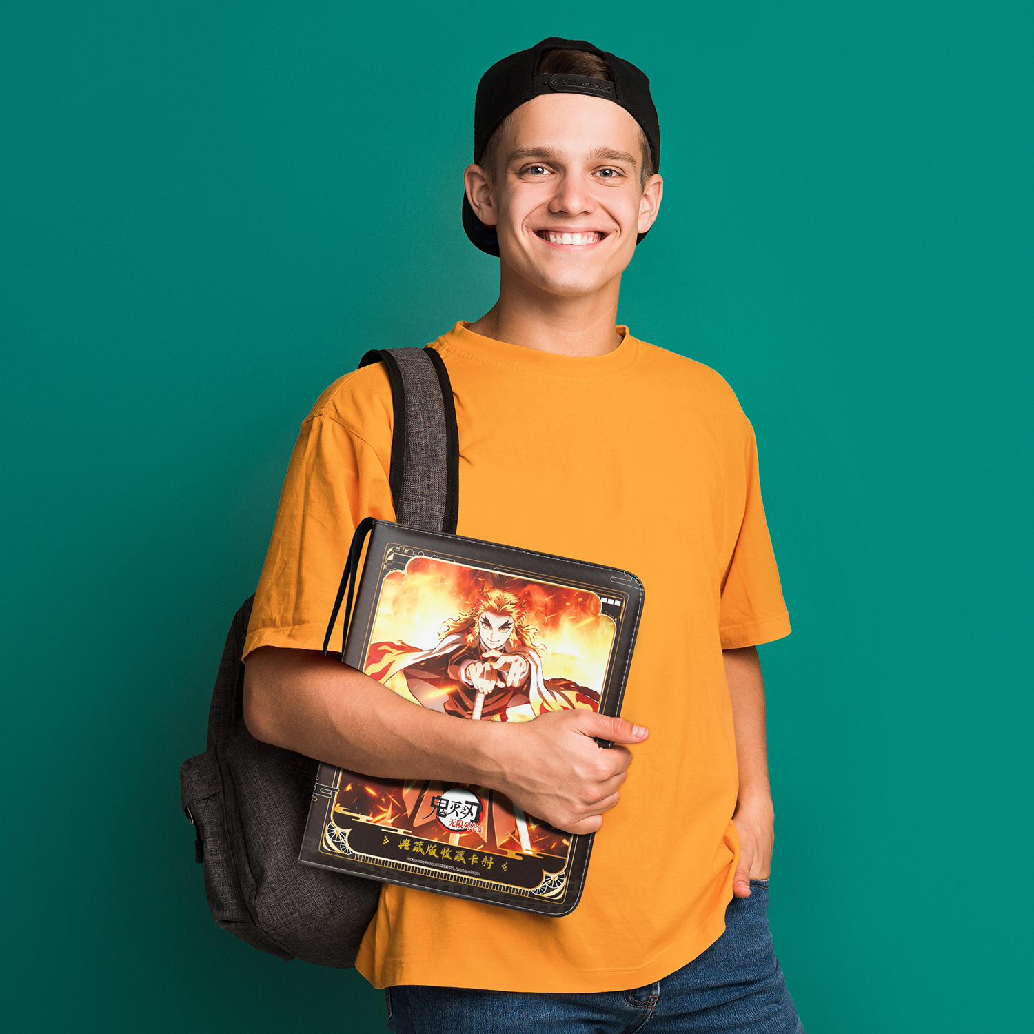 CardFun 9 Pocket Demon Slayer Mugen Train TCG Binder, 360 Double Sided Pocket Card Holder Album with 20 Removable Sleeves, Card Folder Card Album