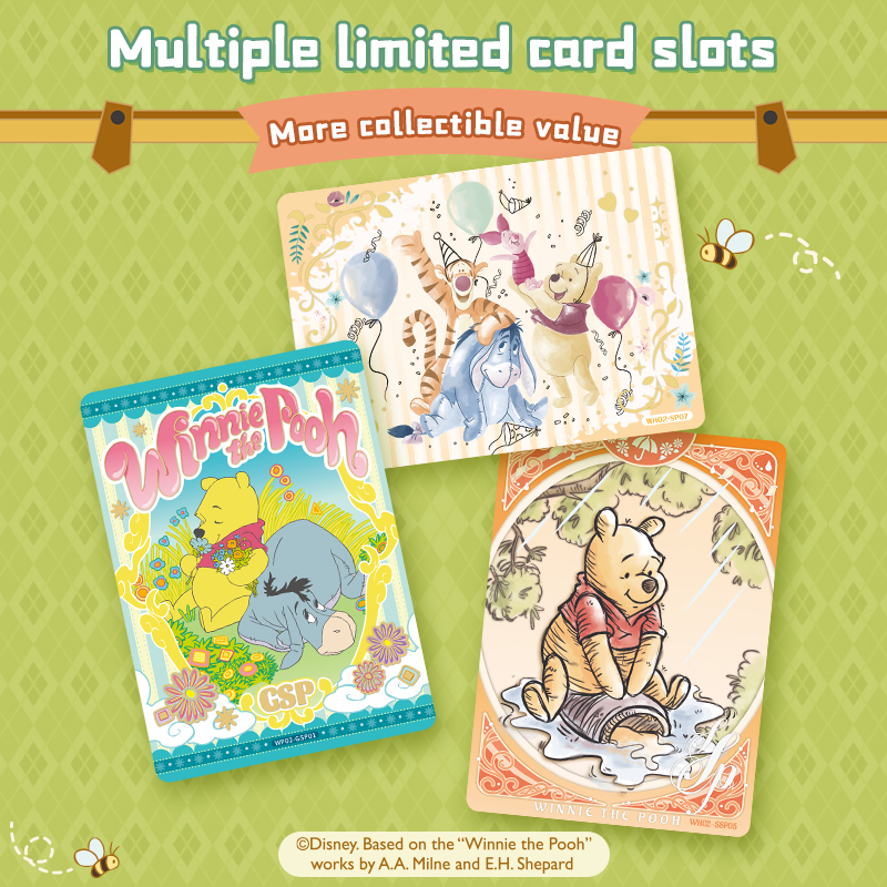 Cardfun Disney Winnie-the-Pooh 16 Packs Collectible Trading Card Winnie-the-Pooh Official Anime TCG CCG Collection Card