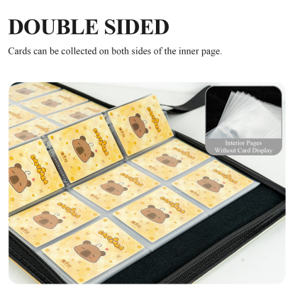 CARDFUN The Classic of Mountains and Rivers Collector Card Album 9 Pocket Trading Card Binder PU Leather Cover 360 Pocket Card