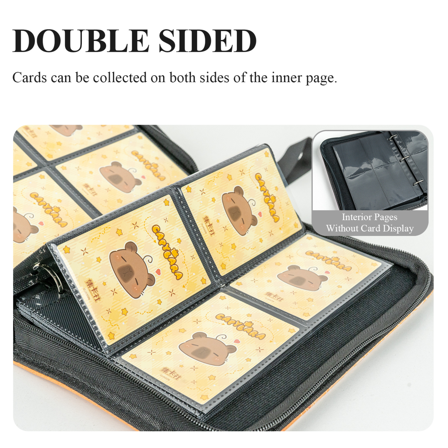 CARDFUN The Falling Merman Collector Card Album 4 Pocket TCG Trading Card Binder PU Leather Cover 160 Pocket Card with Sleeves