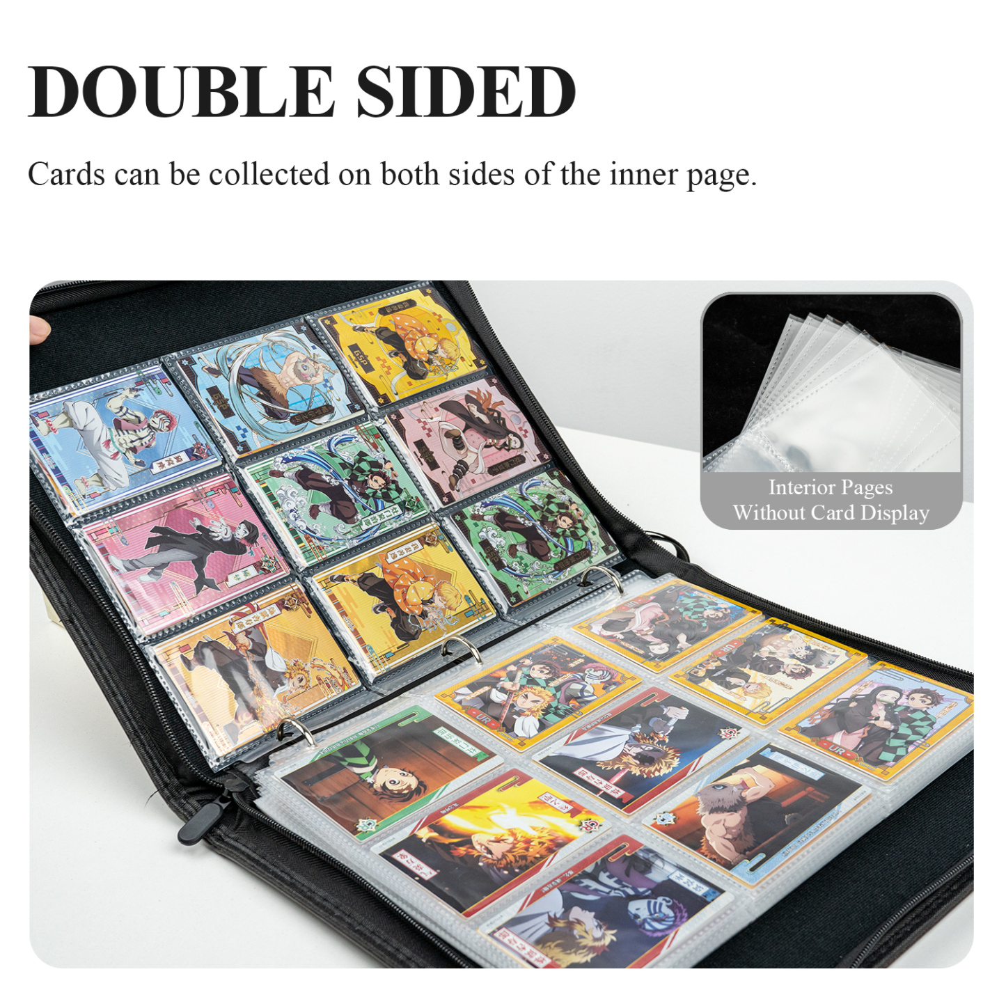 CardFun 9 Pocket Demon Slayer Mugen Train TCG Binder, 360 Double Sided Pocket Card Holder Album with 20 Removable Sleeves, Card Folder Card Album
