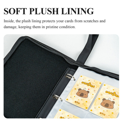 CARDFUN Link Click Collector Card Album 4 Pocket TCG Trading Card Binder PU Leather Cover 160 Pocket Card with Sleeves