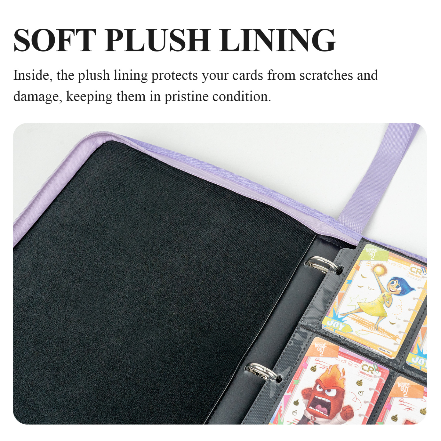 CARDFUN Inside Out2 Collector Card Album 9 Pocket TCG Trading Card Binder PU Leather Cover 360 Pocket Card with Sleeves