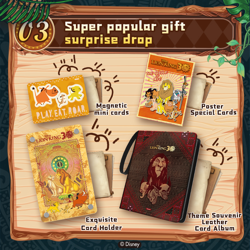 10 Packs CARDFUN Disney/Pixar Lion King 30th Anniversary Collectible Trading Card Game TCG CCG Birthday Gift Collection Cards