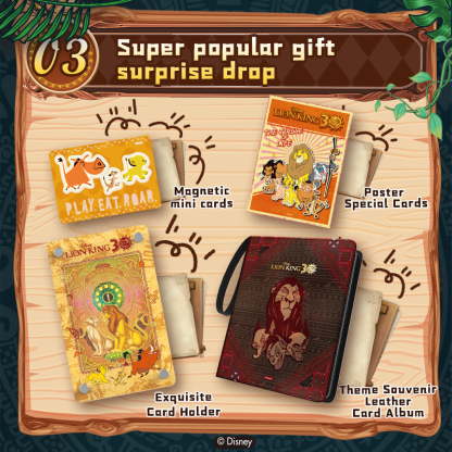 10 Packs CARDFUN Disney/Pixar Lion King 30th Anniversary Collectible Trading Card Game TCG CCG Birthday Gift Collection Cards