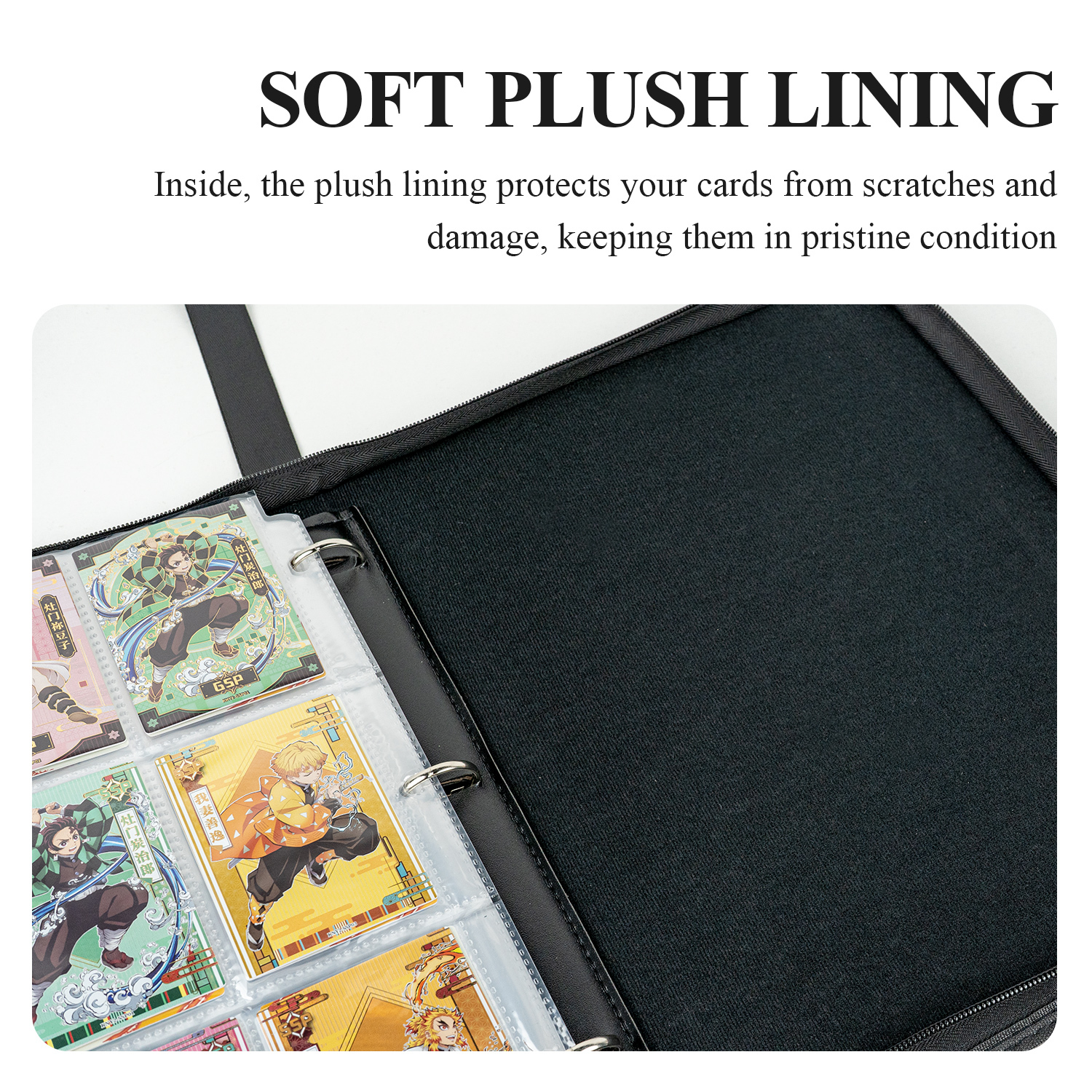 CardFun 9 Pocket Demon Slayer Mugen Train TCG Binder, 360 Double Sided Pocket Card Holder Album with 20 Removable Sleeves, Card Folder Card Album