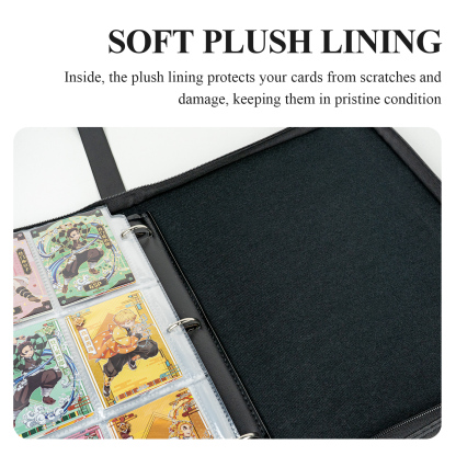 CardFun 9 Pocket Demon Slayer Mugen Train TCG Binder, 360 Double Sided Pocket Card Holder Album with 20 Removable Sleeves, Card Folder Card Album