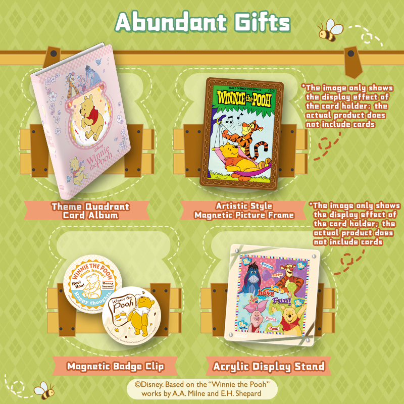 Cardfun Disney Winnie-the-Pooh 16 Packs Collectible Trading Card Winnie-the-Pooh Official Anime TCG CCG Collection Card