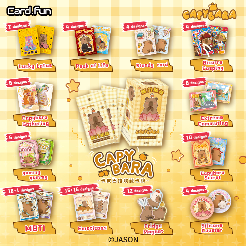 10 Packs CARDFUN Capybara Cards Booster Box Official Anime TCG CCG Collectable Playing/Trading Card Pack