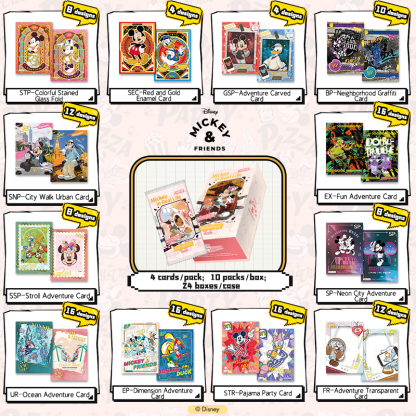 10 Packs CARDFUN Mickey Mouse Minnie Donald Duck Collectible Trading Cards Official CCG Cards Christmas Birthday Gifts