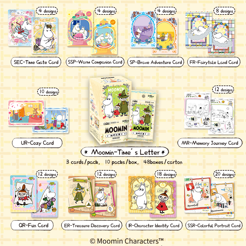 10 Packs CARDFUN Moomin Cards Booster Box Official Anime TCG CCG Collectable Playing Trading Card Pack