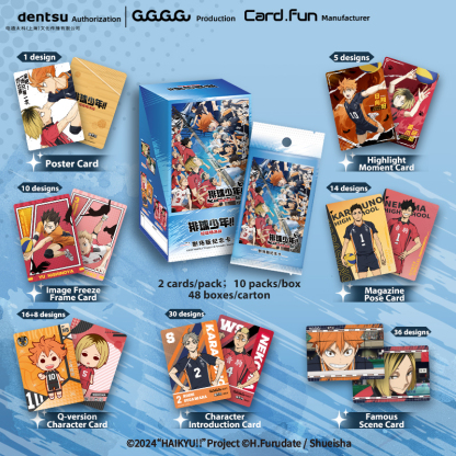 10 Packs CARDFUN Haikyu Collection Cards Booster Packs – TCG CCG Collectable Playing Trading Card