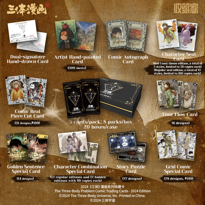 CardFun Three Body Sci-fic Cards Booster Packs  8 Packs – TCG CCG Collectable Playing Trading Card Anime