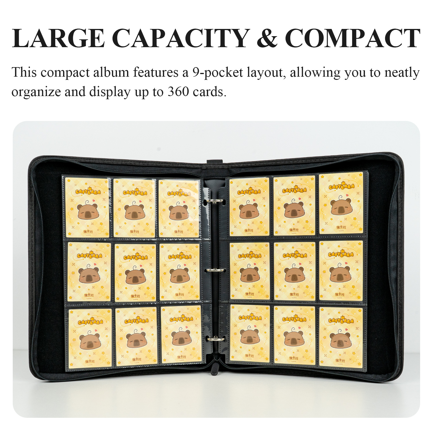 CARDFUN The Island of Siliang Collector Card Album 9 Pocket TCG Trading Card Binder PU Leather 360 Pocket Card with Sleeves