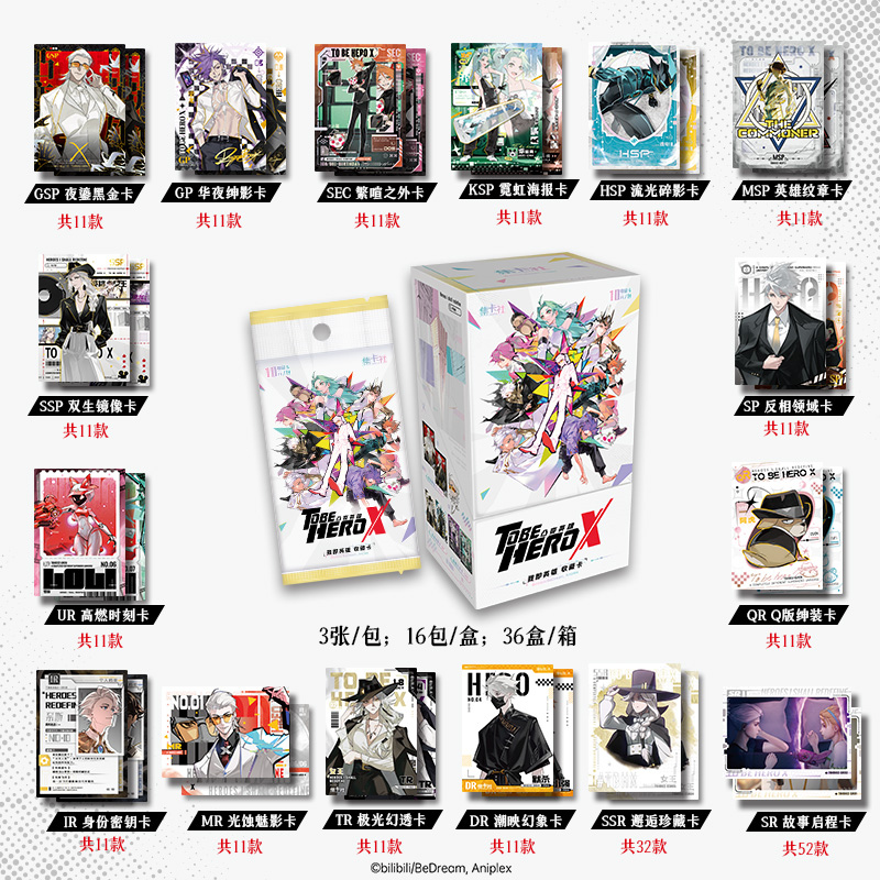 Cardfun New To be Hero X 16 Packs“I am the Hero” Collectible