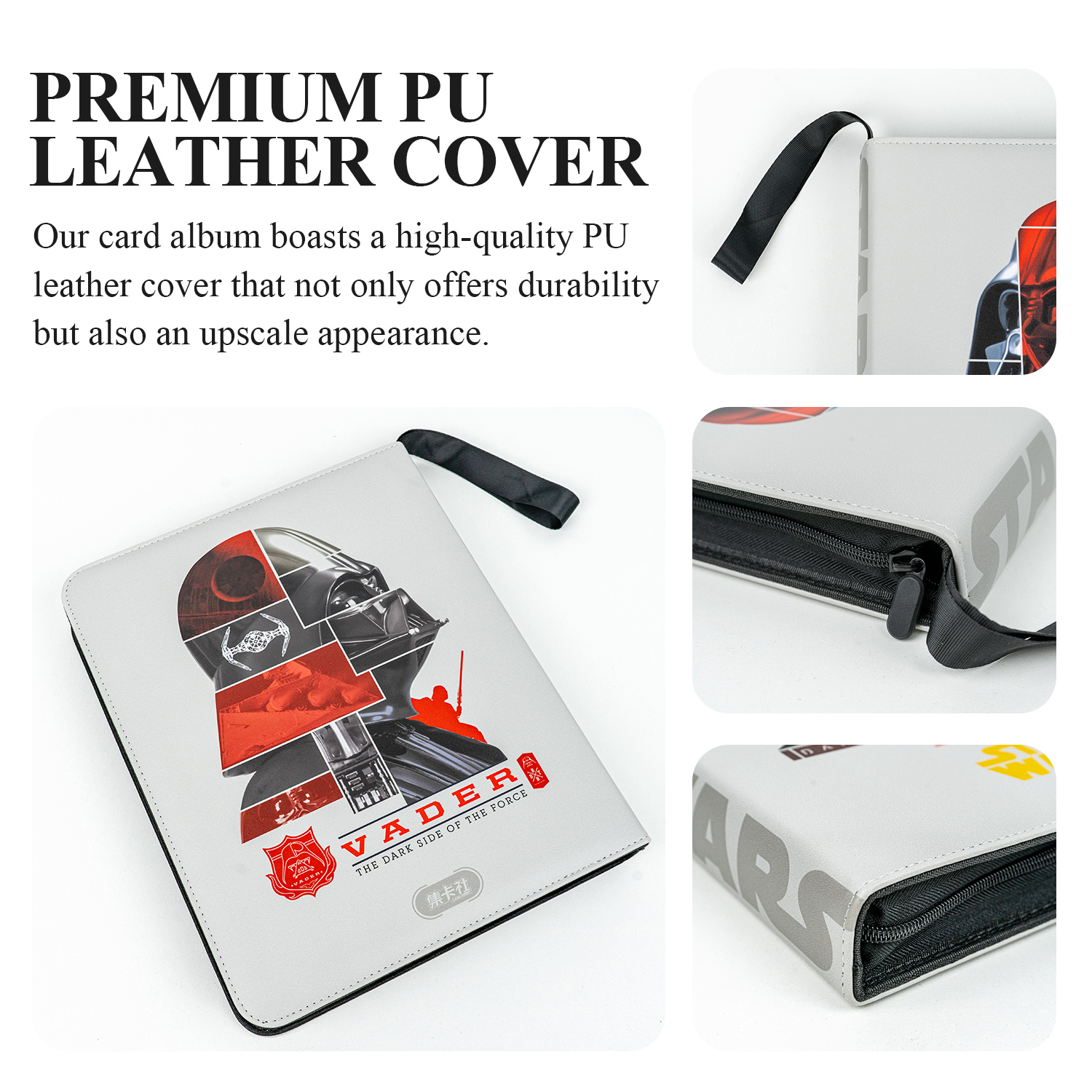 CARDFUN Starwar Collector Card Album 9 Pocket TCG Trading Card Binder Leather Cover Pocket Card Sleeves Anime Cartoon Vader