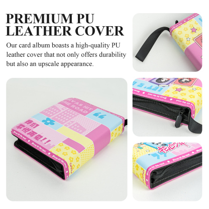 CARDFUN Divas hit the road Collector Card Album 4 Pocket TCG Trading Card Binder PU Leather Cover 160 Pocket Card with Sleeves