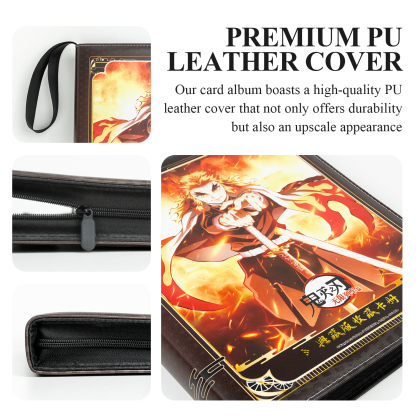CardFun 9 Pocket Demon Slayer Mugen Train TCG Binder, 360 Double Sided Pocket Card Holder Album with 20 Removable Sleeves, Card Folder Card Album
