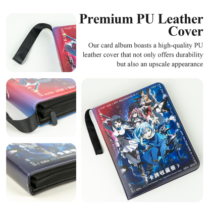 CardFun 9 Pocket That Time I Got Reincarnated as a Slime Card Binder, Trading Card Binder, 360 Cards PU Leather Albums, TCG Card Holder