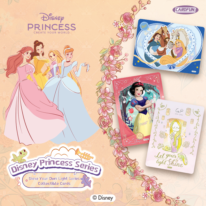16 Packs CARDFUN Disney Princess Show Yourself Collectable Card Trading Cards Official Anime TCG CCG Hobby Gifts Toys