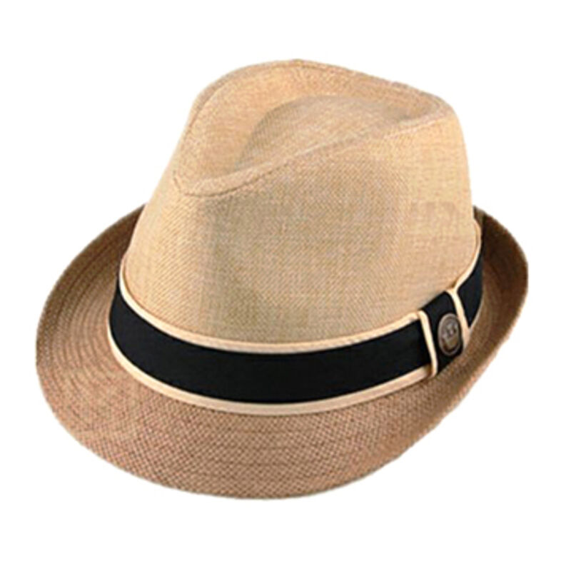 Splicing paper straw fedora straw hat