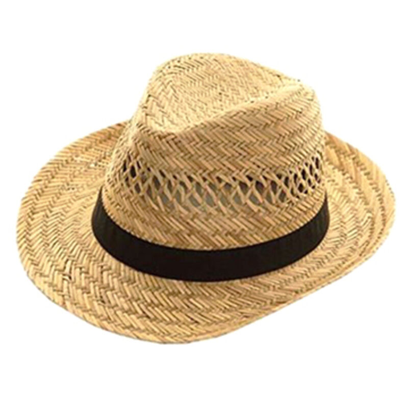 Natural mat grass color straw hat