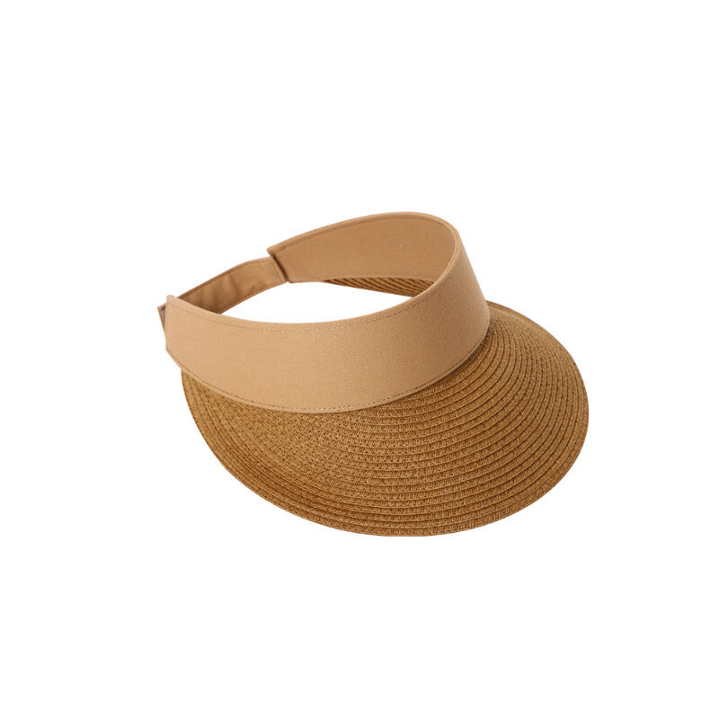 High quality fashion outdoor open top wide brim visor beach hats for women summer straw