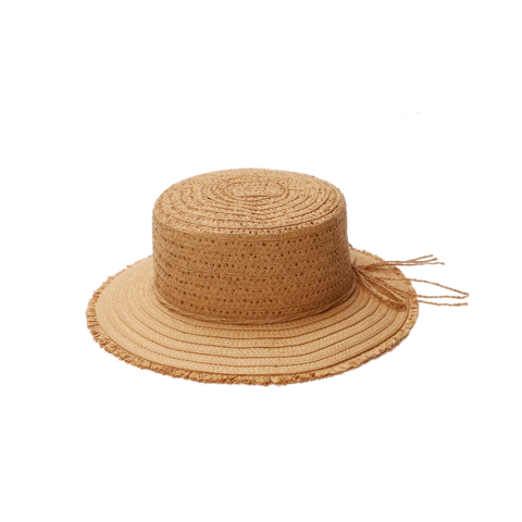 High quality wide brim stylish summer beach vacation women adult bucket hat straw