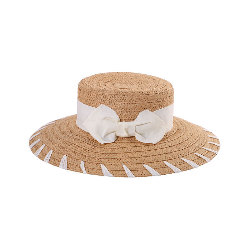 High quality summer handmade wide brim straw visor oversize bucket women's sun hats beach