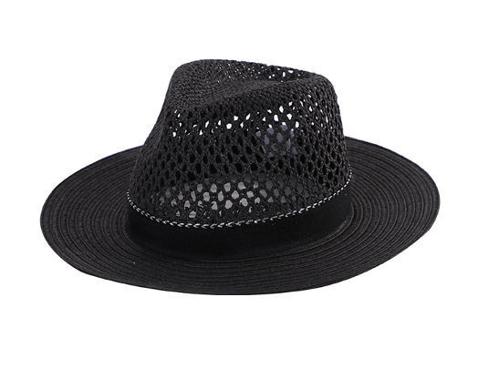 High quality vented fashion oversize sun block wide brim panama hats men's straw hats